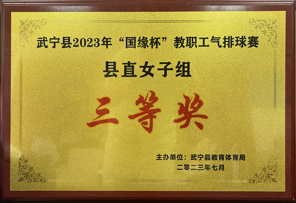 2023年“國(guó)緣杯”教職工氣排球賽縣直女子組“三等獎(jiǎng)”